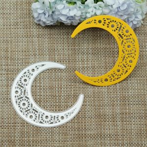 Matrice de d&eacute;coupe en m&eacute;tal motif croissant de lune, moule de d&eacute;coupe d'art en papier pour