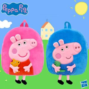 Sac à dos en peluche Kawaii pour enfants, Hasbro Peppa Pig, George Anime, sac à dos de maternelle,