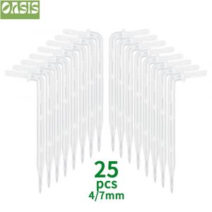 OASIS 25x fl&egrave;che transparente 1/4 ''4/7mm tuyau goutteur goutte &agrave; goutte &eacute;metteur &eacute;conomie d'eau