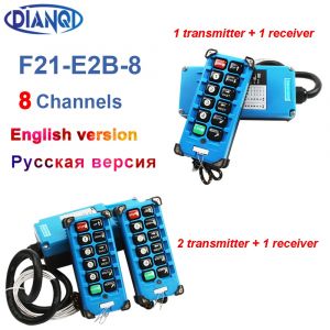 Télécommande de grue industrielle, commutateurs sans fil F21-E2B-8 pour grue de levage AC380V 220V