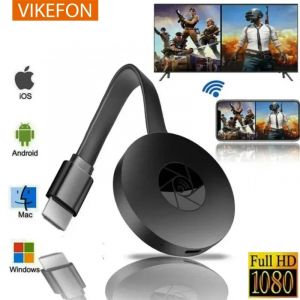 VIKEFON 1080P G2 pour écran MiraScreen Anycast Wifi HDMI Dongle Miracast Portable Compatible pour TV