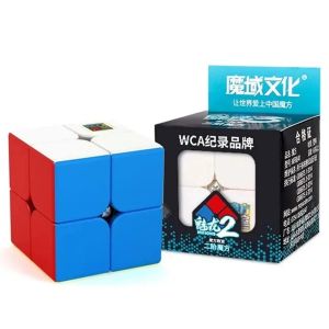 MoYu Meilong 2 2x2x2 Cube magique Neo Meilong Cube de vitesse sans colle Puzzle enfants cadeau