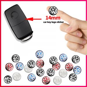 Autocollant de Logo de voiture Fob 14mm, pour clé de télécommande de voiture, pour Volkswagen VW MTM