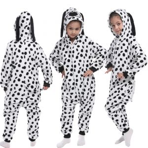 80-150 cm enfants hiver dalmatiens pyjama enfants Panda dinosaure combinaison licorne Kigurumi