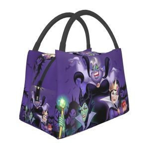 Sac &agrave; lunch Disney Villains Challenge pour femme, bo&icirc;te &agrave; bento isotherme, fourre-tout isotherme,