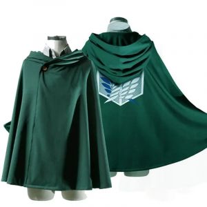 Cape de Cosplay de Titan pour Homme et Femme, Châle Vert, Everak Shingeki no Kyojin