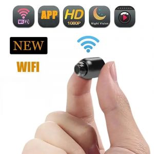 1080P HD Mini cam&eacute;ra WiFi s&eacute;curit&eacute; int&eacute;rieure Surveillance b&eacute;b&eacute; moniteur Vision nocturne cam&eacute;scope