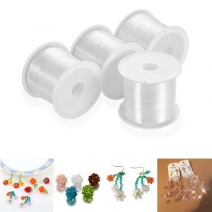 Ligne de p&ecirc;che pour perles, 0.2-1mm, fil en Nylon transparent Non extensible, cordon de perles pour