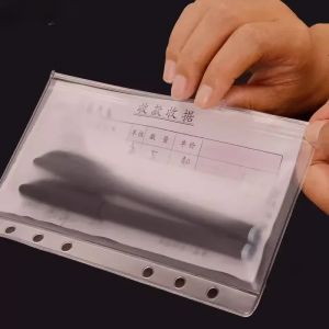 Classeur de pocommuniste en PVC &eacute;tanche, classeur &agrave; fermeture &eacute;clair, dossiers de fichiers en