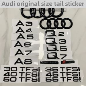 Autocollant d'embl&egrave;me de coffre arri&egrave;re de voiture, pour Audi A3 A4 A5 A6 A7 A8 Q3 Q5 Q7, taille