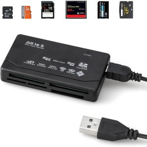 Lecteur de carte m&eacute;moire externe USB tout-en-un, lecteur de carte SD, SDHC, Mini Micro, M2, MMC, XD,