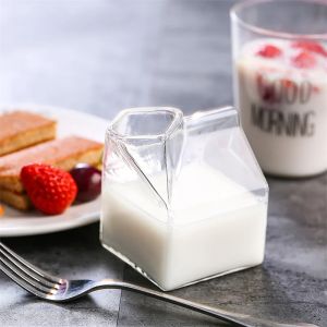 1Pc demi-pinte lait Carton Style créatif Mini crémier cruche verre lait tasse vache mouche tasse