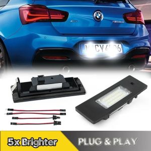 Lampe de plaque d'immatriculation LED Canbus, 2 pièces, pour BMW E81 E87 E63 E64 F20 F21 F06 F12 F13