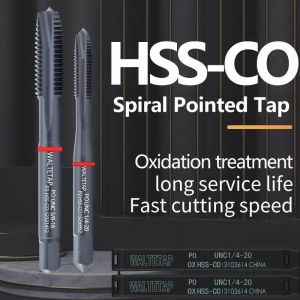 WALTETAP HSS-CO anneau rouge JIS Standard avec robinet pointu en spirale de bœuf UNC UNF 4-40 6-32