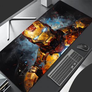 Tapis de souris accessoires de jeu PC Gamer alfombrilla xxl Marvel Iron Man ordinateur tapis de