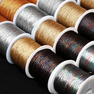 Fil d'or/argent macram&eacute; corde tress&eacute;e pour Bracelet collier bricolage glands perles Shamballa cha&icirc;ne