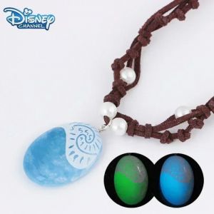 Disney film LED Original Vaiana Moana princesse fait à la main en cuir tressé corde collier