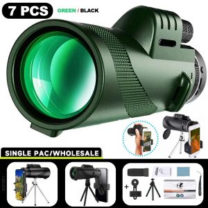80x100 Zoom Portable HD 5000M télescope pliant longue Distance Mini télescope puissant pour la