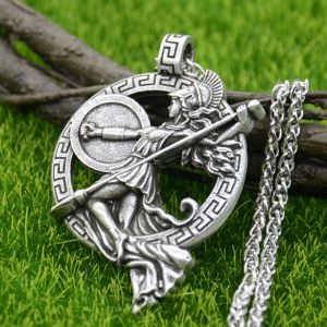 Nostalgie déesse grecque mythologie romaine guerrier déesse Minerva Athena pendentif gothique