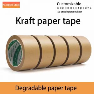 Ruban en papier kraft, ruban d'étanchéité marron, ruban étanche, résistant à l'humidité, facile à