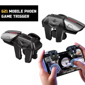 Déclencheur de jeu de téléphone portable G21, Six doigts, pour PUBG, prise de vue L1 R1, bouton clé