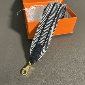 Bandouli&egrave;re en toile tiss&eacute;e en cuir cousue &agrave; la main, ligne de cire de 5cm de large, accessoire de