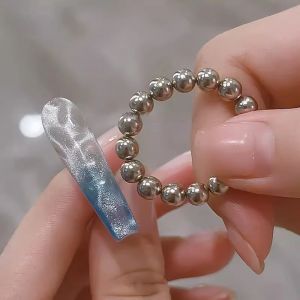 20 pi&egrave;ces/ensemble perles magn&eacute;tiques rondes multi-fonction ongles fleur scintillante sculpture chat