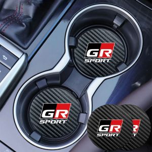 Coussin de tasse d'eau Anti-bruit en cuir, 2 pi&egrave;ces, pour Toyota Corolla Yaris Aygo Prius RAV4 Crown