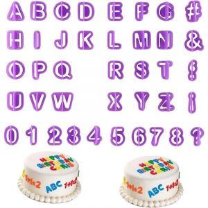 40 pi&egrave;ces/ensemble Alphabet g&acirc;teau moules Figure en plastique lettre Fondant moule gla&ccedil;age Cookie