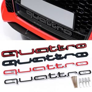 Autocollant de Badge de calandre avant de voiture ABS, pour Audi Quattro Logo A5 A6 A8L Q3 Q4 Q2 TTS