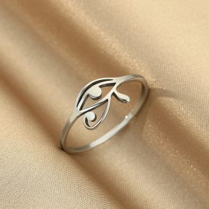 Bague oeil d'horus pour femmes, Vintage, égyptien antique, en acier inoxydable, couleur or argent,