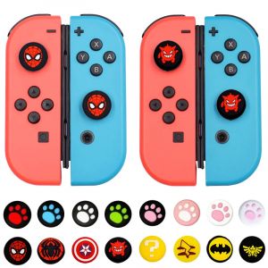 4 pièces pour NS Switch/Lite/OLED capuchons de poignée de pouce pour Joy Con Switch contrôleur