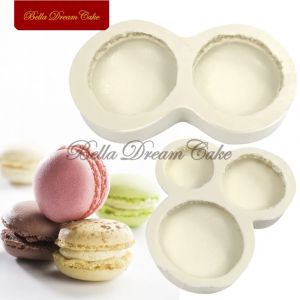 Moule demi-Macaron en Silicone multi-tailles, moule à chocolat Fondant 3D, modèle de bougie en