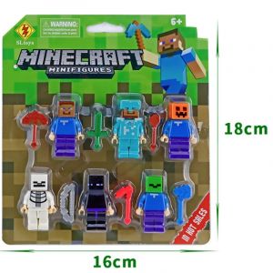Minecraft – figurines d'épée en diamant, modèle d'action mini 303 poupées Zombie Steve, jouets pour