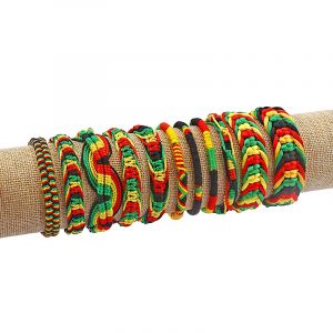 1PC Rasta Bracelet d'amitié Bracelet coton soie réglable tressé Bracelet Reggae jamaïque surfeur
