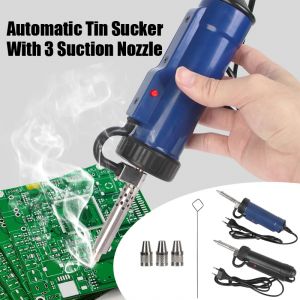 Pompe à Dessouder Électrique Portable, 18 Ventouse existent avec 3 Buses d'Aspiration, ADT03, Prise