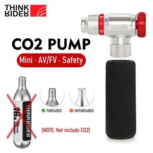 ThinkRider pompe &agrave; CO2 pour v&eacute;lo Schrader Presta adaptateur gonfleur de v&eacute;lo Tube de pneu en