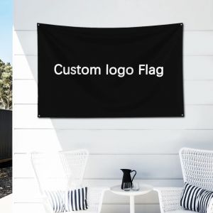 Drapeau avec logo personnalis&eacute; 3x5 pieds, banni&egrave;re d'impression num&eacute;rique en Polyester pour