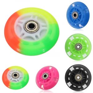 Roue Flash roue muette enfants roue de Scooter roue d'éclairage clignotant 80MM roue en polyuréthane