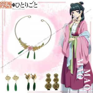 Le journal d'apothicaire Maomao Cosplay collier boucles d'oreilles &eacute;pingles &agrave; cheveux chapeaux Clips