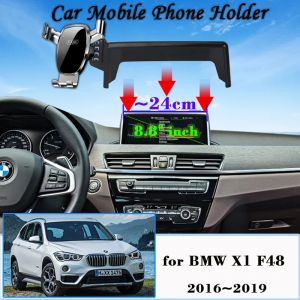 Support de t&eacute;l&eacute;phone portable pour voiture, pour BMW X1 F48 F49 2016 ~ 2019, support GPS pour &eacute;cran