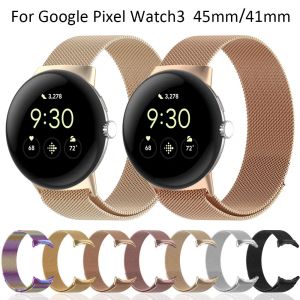 Bracelet magnétique en acier inoxydable pour Google Pixel Watch 3 41mm/45mm, Bracelet Correa