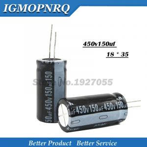 5 pièces 450v150uf 150uf450v 18*35 450v 150uf 18x35 condensateur électro-électrolytique 450v150