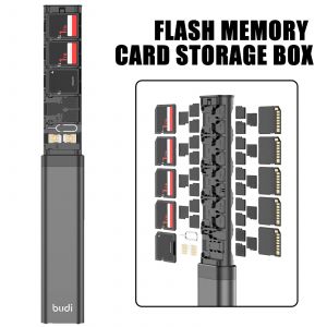 BUDI-Bo&icirc;te de rangement pour carte m&eacute;moire flash 30 en 1, &eacute;tui pour carte Micro SD epiSD, support