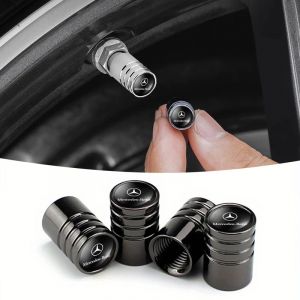Bouchons de Valve de pneu de voiture, 4 pièces, emblème, boîtier en métal pour Mercedes Benz B/C/E/S