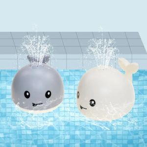 Jouets de bain à induction automatique pour bébé, simulation en forme de baleine, détection de la
