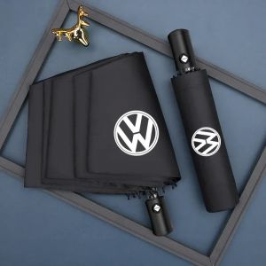 Parapluie Pliant Anti-UV avec Logo pour Voiture Volkswagen, Accessoires Contrastant pour VW rocco