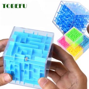 TOBEFU labyrinthe 3D Cube magique Transparent Puzzle à Six faces Cube de vitesse jeu de balle