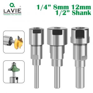 LAVIE 1 pc 1/4 "8mm 12mm 1/2" tige de routeur tige d'extension pince Machine de gravure Extension