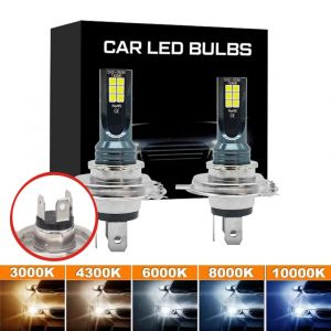 2 pi&egrave;ces H4 H7 55W phare LED H11 H8 H9 H10 H1 H3 ampoules antibrouillard de voiture 9005 9006 lampes